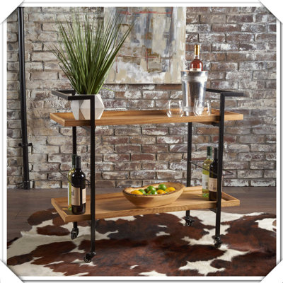 Stylish Mobile Bar Cart Storage Serving Versatile Practical Compact Chic