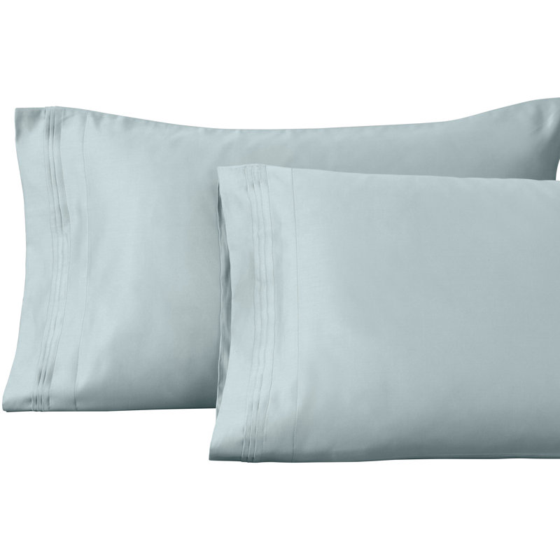 Arling 1000 Thread Count Luxury Certified Egyptian Cotton 2 Piece Sateen Pillowcase, Standard Pillowcase, Baby Blue