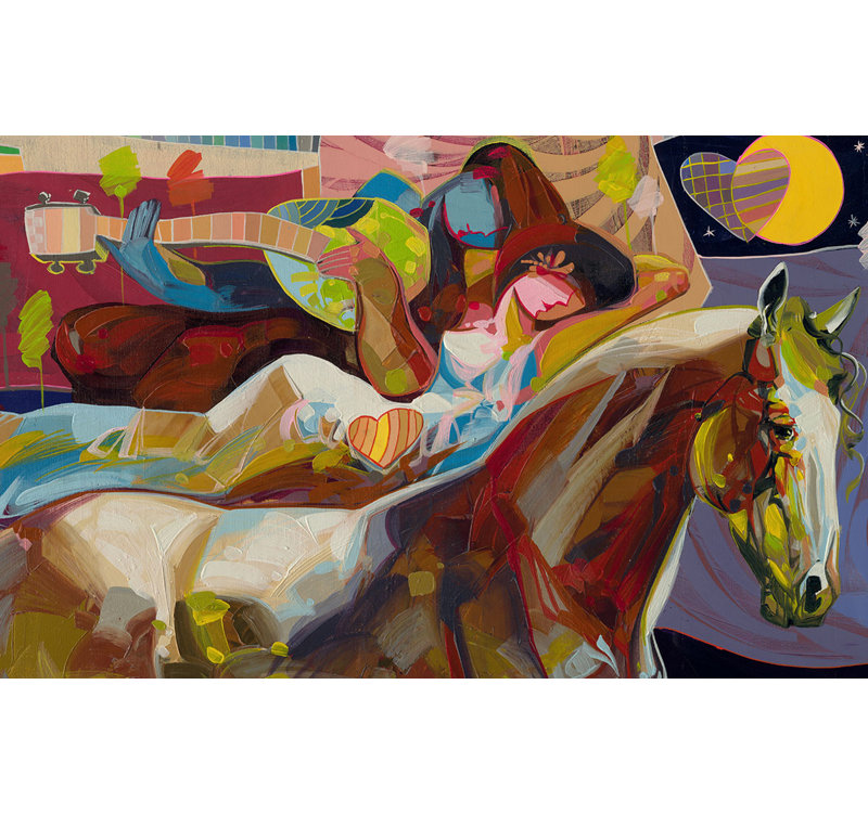 Cara de Azul by Tadeo Zavaleta - Single Picture Frame Painting on Canvas