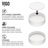 Anvil 16" L x 16" W x 5" H Round White Matte Stone™ Vessel Bathroom Sink with 3" H Faucet