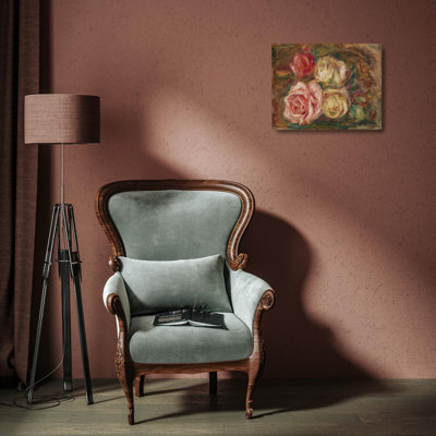 "Roses" par Pierre-Auguste Renoir - Art sur toile tendue avec châssis