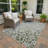 Machine Washable Indoor/Outdoor Chantille ACN2412 Botanical Rug-1399917235