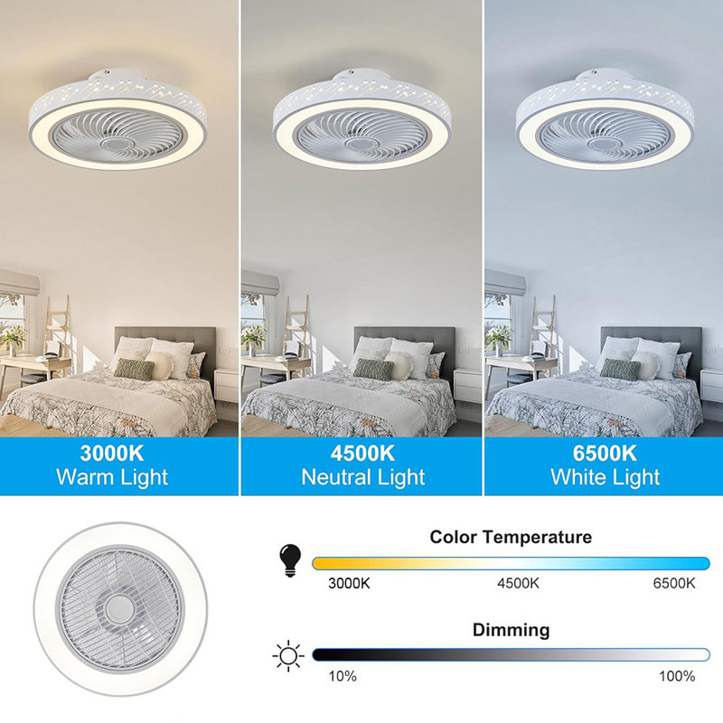 Ventilateur de plafond avec lumières Armelia