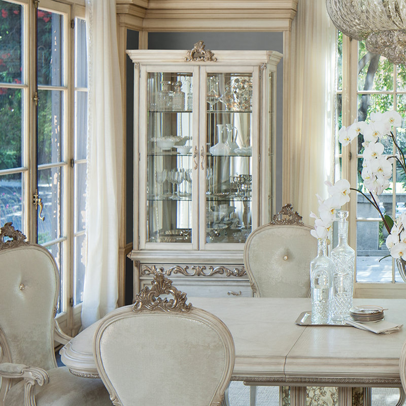 Lighted China Cabinet, Champagne