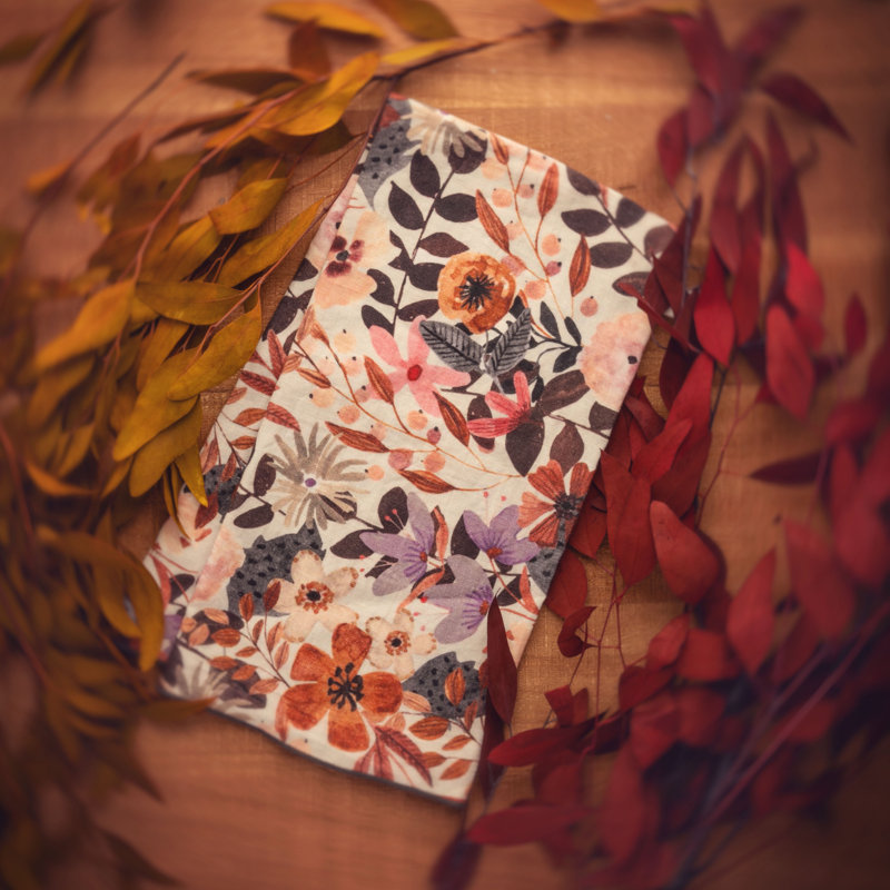 LINGE DE LIN ET CANNELLE FLORAL