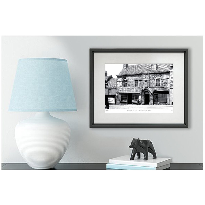 Lincoln, The Jew's House 1890 - Single Picture Frame Print, 63.3cm H x 83.5cm W x 2.3cm D
