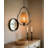 1-Light Matte Black Modern Farmhouse Rattan Pendant Light