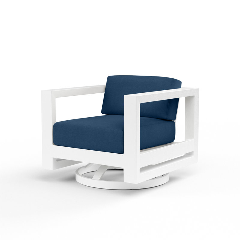 Newport Outdoor Swivel Lounge Chair, Spectrum Indigo Sunbrella®