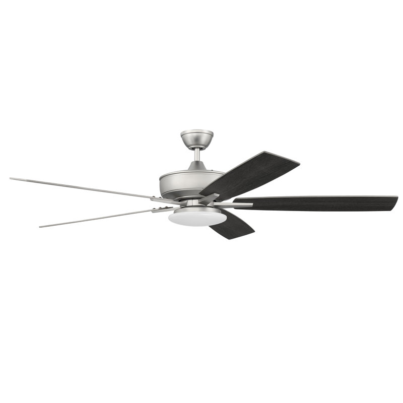 Super Pro 112 Slim Light Kit 60'' Ceiling Fan with LED Lights, Brushed Satin Nickel