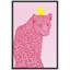 «Bright Preppy Animals», léopard rose, décor de ferme, animaux de la nature rustique, art moderne, décor douillet encadré sur toile-94585443-94585442