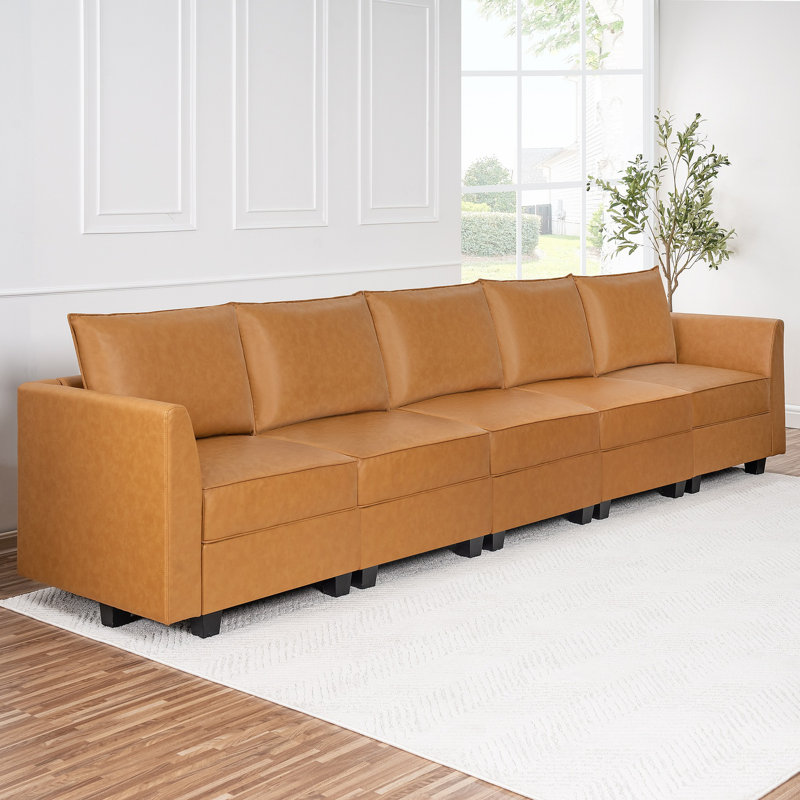 Canapé modulaire en cuir 5 pièces
