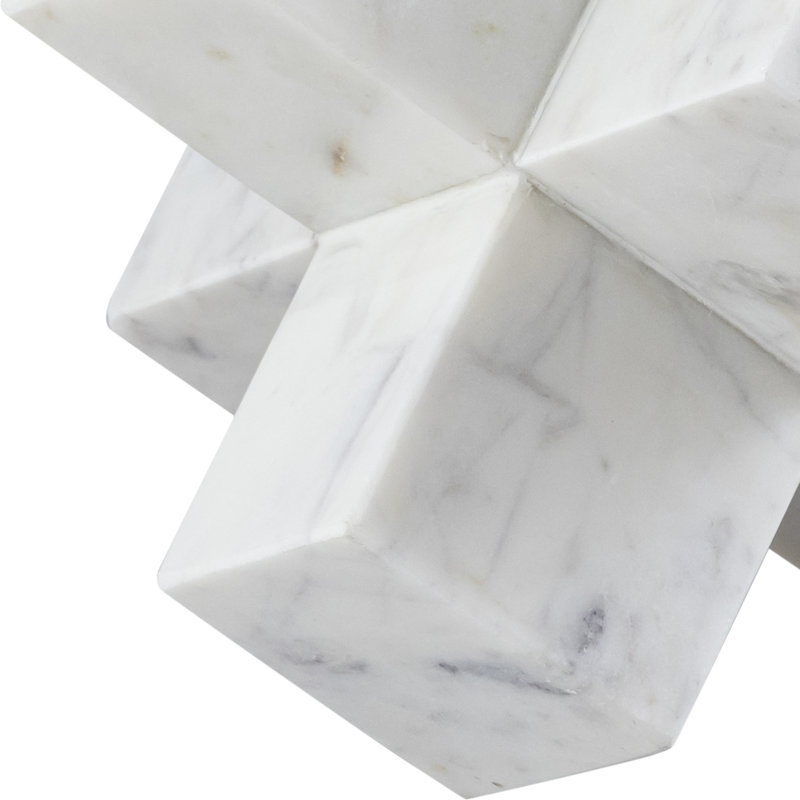 Figurines et sculptures abstraites en marbre Jack, Blanc