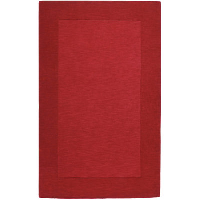 Dolma Handmade Loomed Wool Red/Scarlet Area Rug