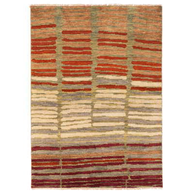 Peshawar Ziegler Grey, Red Rug 4'7" x 6'4"