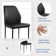 Faux Leather Solid Back Dining Side Chair With Stable Steel Legs, Set Of 4