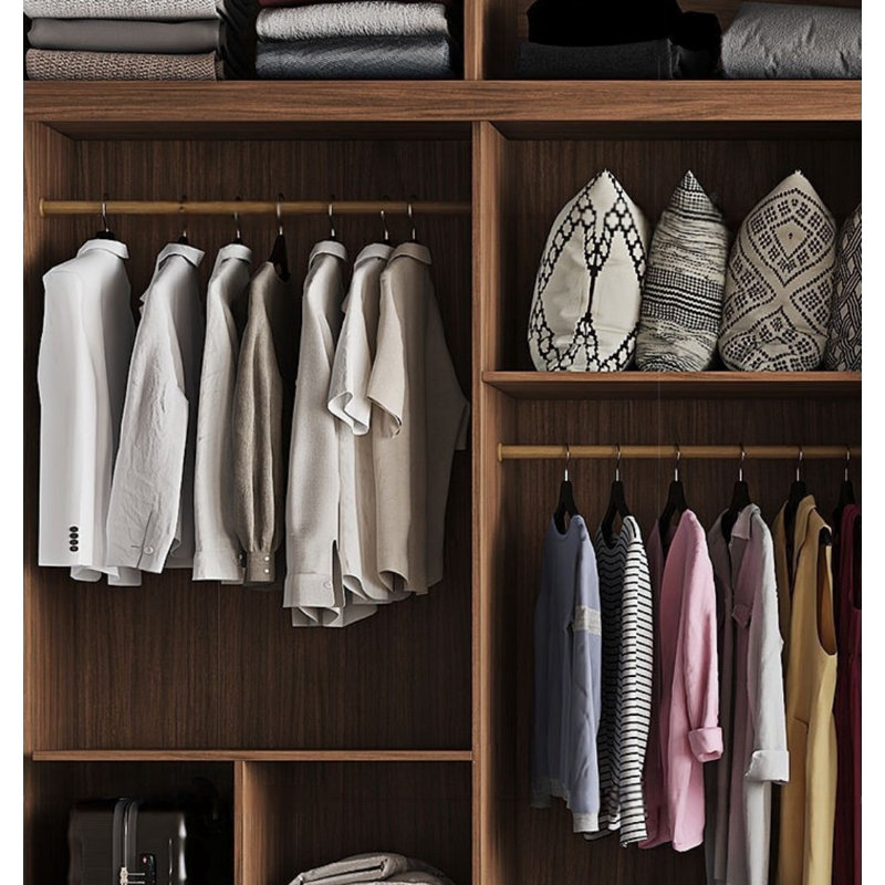 Modern Simple Classical Wardrobe, 82.68" H x 47.24" W x 23.62" D