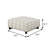 38.5" W Transitional Ottoman, Light Gray/Pattern