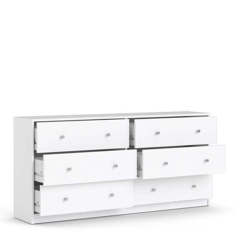 Gott 6 Drawer 143.1cm W Dresser, White