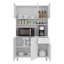 Armoire de rangement blanche à 6 portes