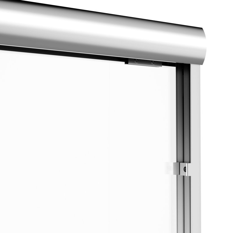 60" W X 72" H Aluminum Frame Double Sliding Shower Door With 1/4" (6Mm) Nano-Coated Clear Tempered Glass And Dual Stainless Steel Handles