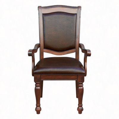 Dining Armchairs Set Of 2Pc Upholstered Seat Wooden Furniture