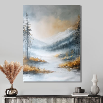 Parallel Peaks Of Abstract Mountain Landscape II - Abstract Minimalism Large Metal Wall Art