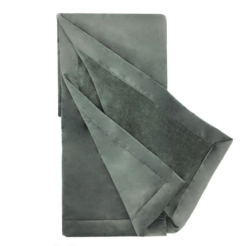  Velvet and Plush Throw 50 x 60, Charcoal