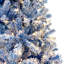 Sapin de Noël artificiel à charnière pré-éclairé 6 pi, arbre de Noël artificiel enneigé enneigé avec 750 branches de Noël