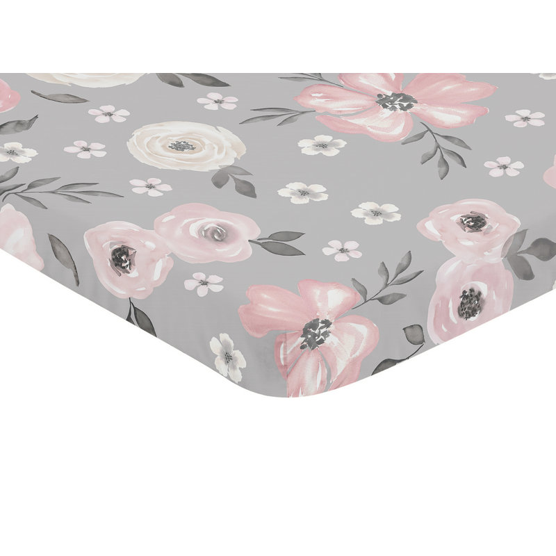 Drap-housse pour lit de bébé aquarelle