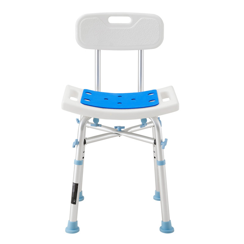 Shower Chair with Backrest, 500LBS Capacity Heavy-Duty Bath Seat for Inside Shower or Tubs, 3-Level Height Adjustable Bathroom Bathtub Chair for Elderly Disabled Injured