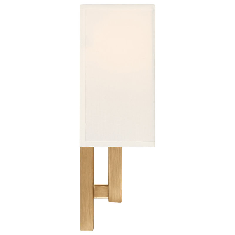 Steel Armed Sconce, Antique Brushed Brass