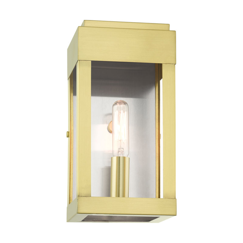 Plafonnier encastré d'extérieur Xylon H 9 po, Laiton satiné