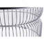 Table de bout Table d'appoint, table d'appoint et ensemble de base moderne emboîtable en métal et plateau en verre trempé teinté, 30 po de hauteur, 21 po de hauteur, pour le salon, chrome-885173541