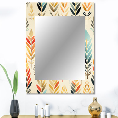 Ivoire Boho Accents - miroir chevron unique, grand miroir mural chevron, impression d'art en métal