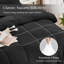 Ensemble de literie 7 pièces, couette ultra-douce en duvet synthétique avec draps, taies d'oreiller et couvre-lits