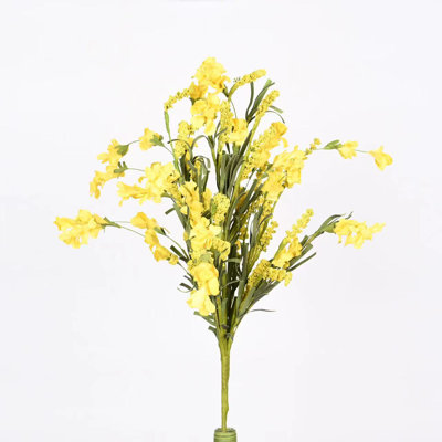 22 "arrangement floral de printemps artificiel pour remplissage de vase, tige de buisson de grappes de fausses fleurs pour le bureau à domicile, décoration de table de fête