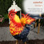 Metal Colourful Rooster Decor