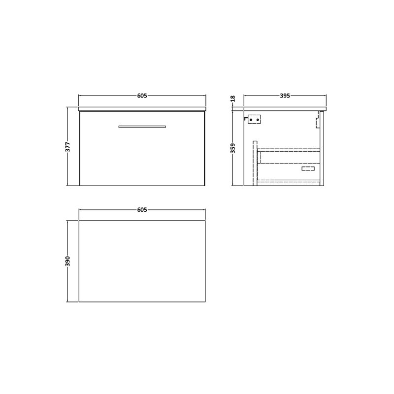 Arno 23.82cm Single Bathroom Vanity Base Only, Bleached Oak