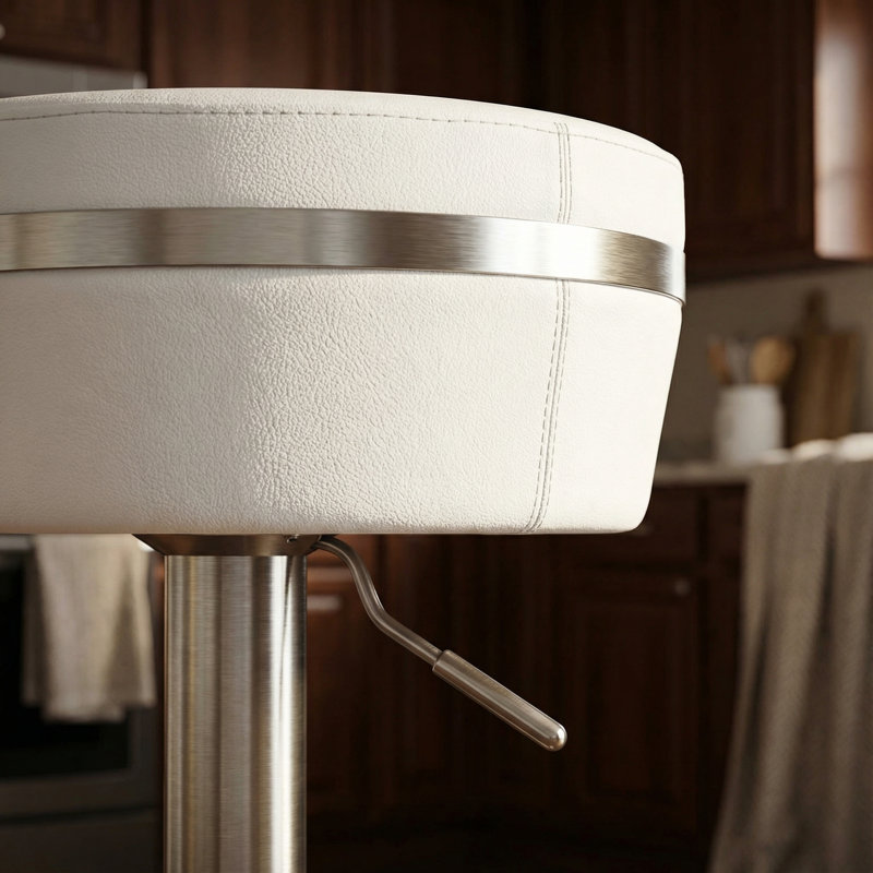 Tabouret de bar Upshaw, Blanc neige