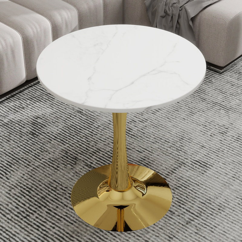 Table basse dorée 27,6 pouces