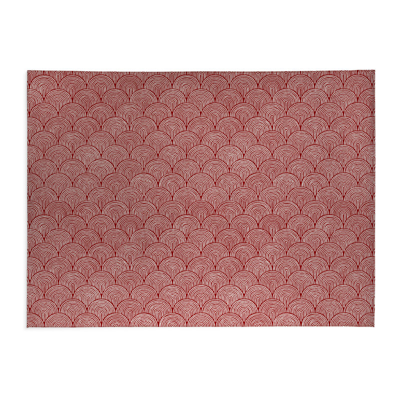 Rolling Humps Low Profile Kitchen Mat, Cranberry Red, Rectangle 5' x 7'