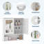 Armoire à pharmacie murale à miroir, rangement au-dessus de la toilette 22,2 po avec tablette réglable-108153325