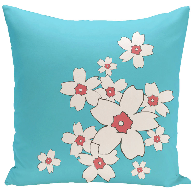 Housse de coussin carré et insert, H 16 po x l 16 po, Turquoise