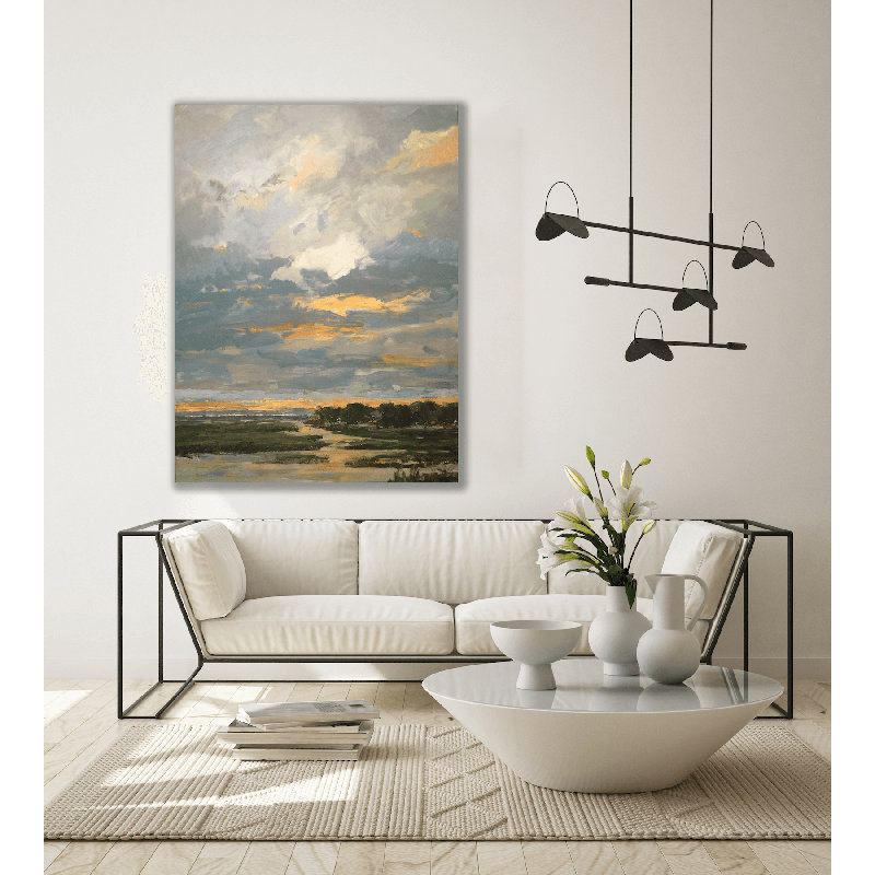 Abstract Print by John Beard, 60" H x 40" W x 1.5" D, Unframed
