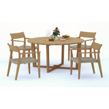 Sema Outdoor 5 - Piece Teak Dining Set