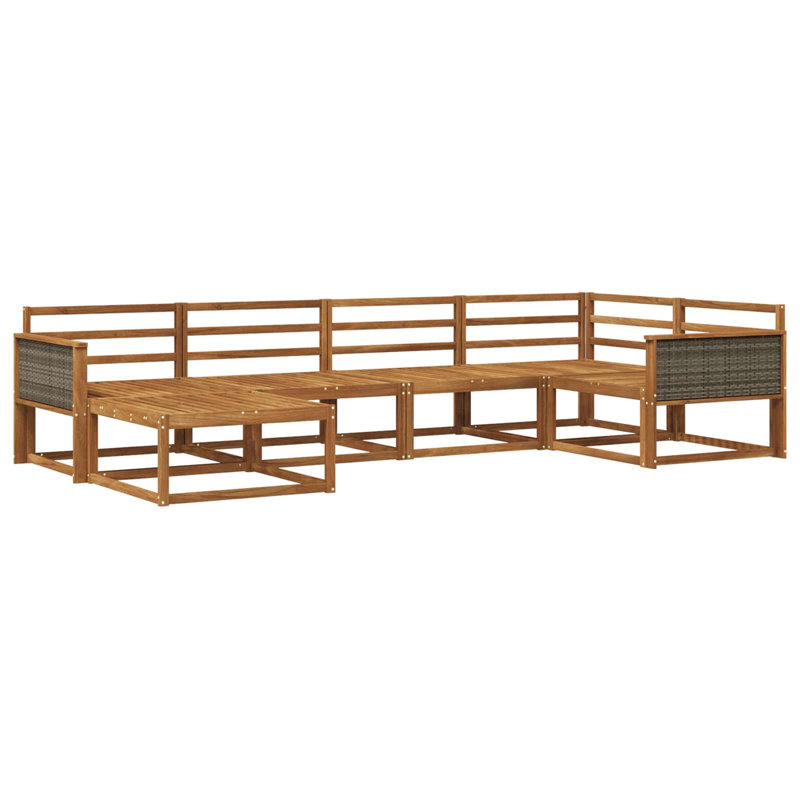 327cm Wide Patio Sectional, Natural/Grey