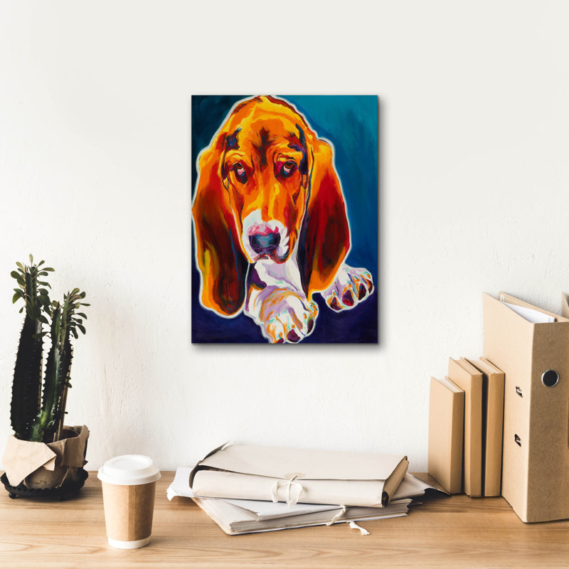«Hound» par Dawg Painter, H 16 po x l 12 po x P 0,75 po