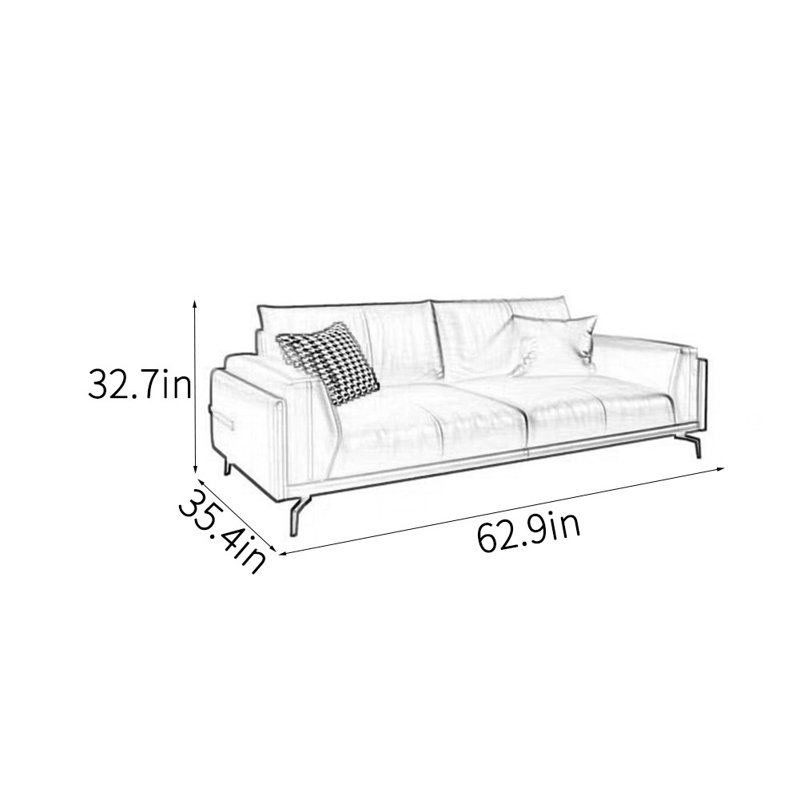 Italian style simple modern office sofa
