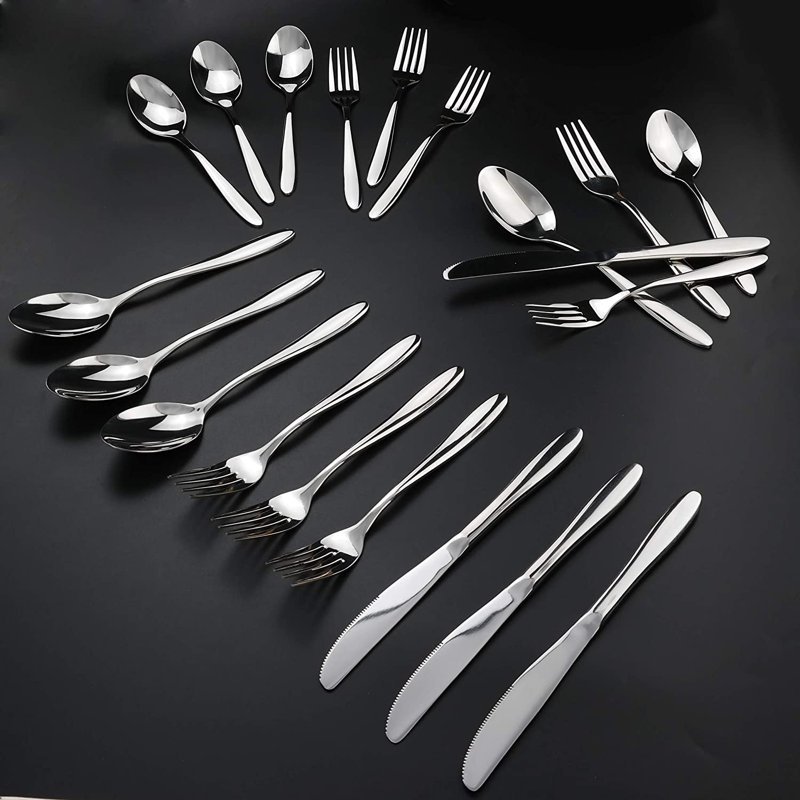 Ensemble de couverts 80 pièces en acier inoxydable 18/10 Alza, service pour 16