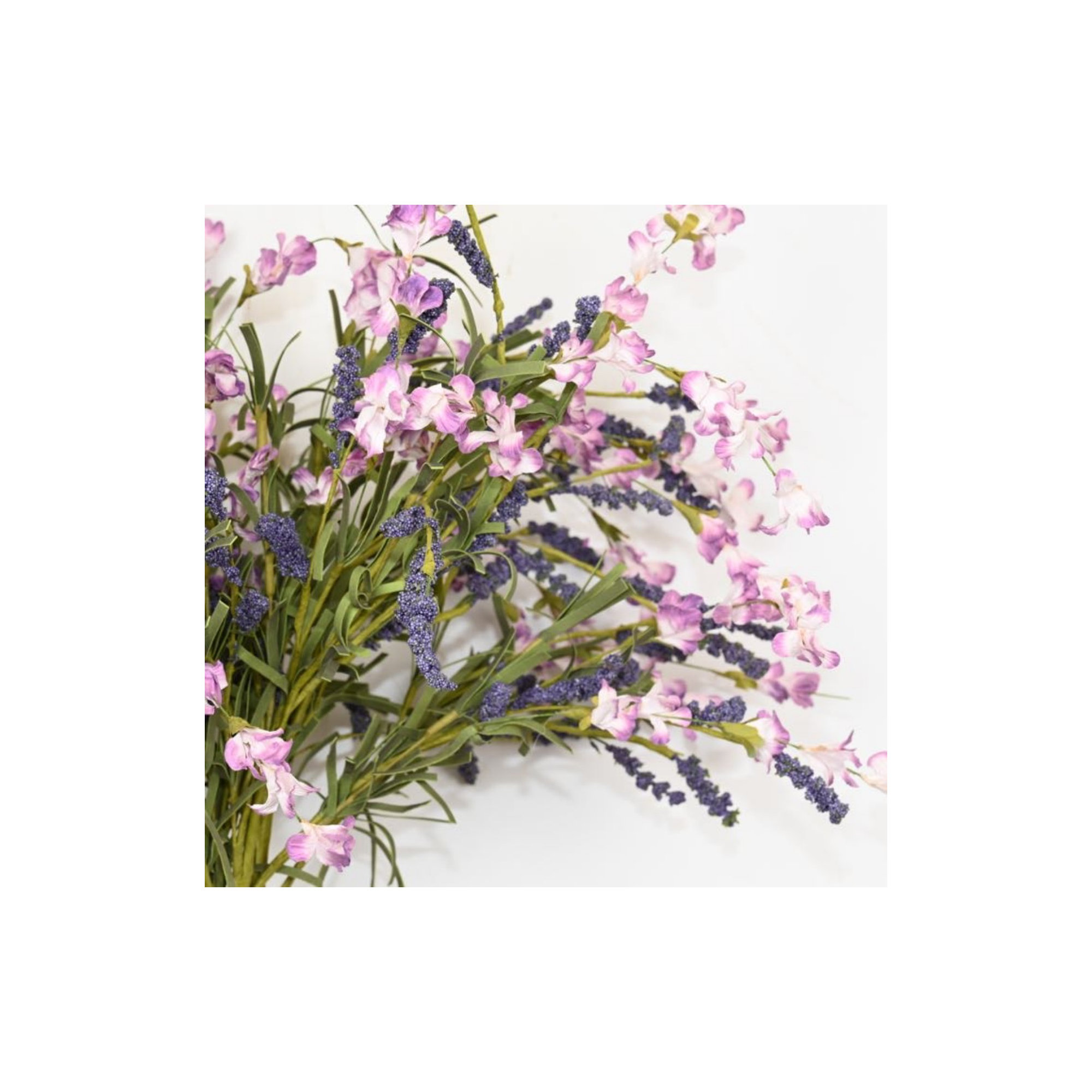 24" Artificial Wildflower Floral Arrangement, Farmhouse Blossom Cluster Berry Greenery Grass Faux Flower For Dining Table Centerpieces Wedding Party Bouquet Home Decor Indoor